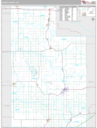 Caddo County, OK Wall Map