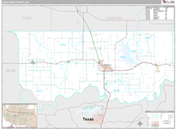 Choctaw County, OK Wall Map