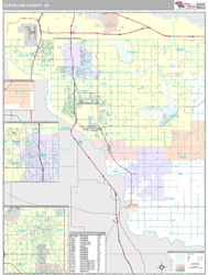 Cleveland County, OK Wall Map