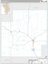 Coal County, OK Wall Map