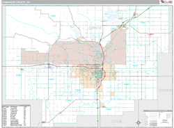 Comanche County, OK Wall Map