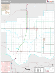 Cotton County, OK Wall Map