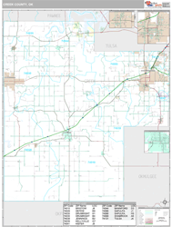 Creek County, OK Wall Map