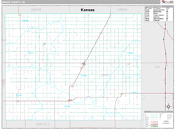 Grant County, OK Wall Map