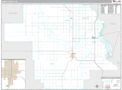 Greer County, OK Wall Map