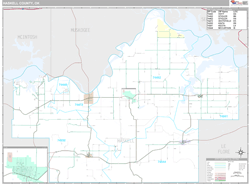 Haskell County, OK Wall Map