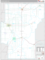 Hughes County, OK Wall Map