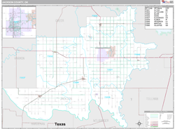 Jackson County, OK Wall Map