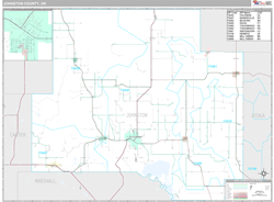 Johnston County, OK Wall Map