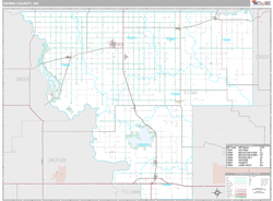 Kiowa County, OK Wall Map