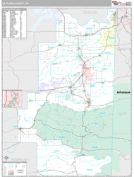 Le Flore County, OK Wall Map