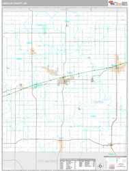 Lincoln County, OK Wall Map