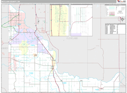 McClain County, OK Wall Map