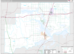 McIntosh County, OK Wall Map