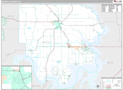 Marshall County, OK Wall Map