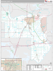 Muskogee County, OK Wall Map