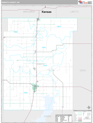 Nowata County, OK Wall Map