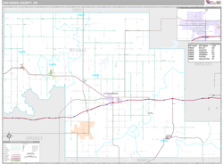 Okfuskee County, OK Wall Map