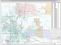 Oklahoma County, OK Wall Map