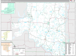 Osage County, OK Wall Map