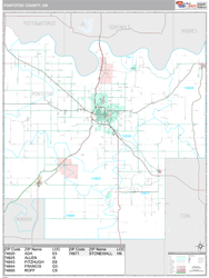 Pontotoc County, OK Wall Map