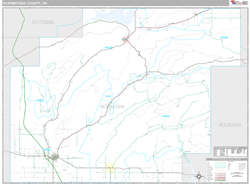 Pushmataha County, OK Wall Map