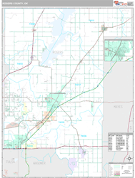 Rogers County, OK Wall Map
