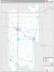 Seminole County, OK Wall Map