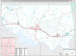 Sequoyah County, OK Wall Map