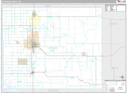 Stephens County, OK Wall Map