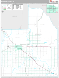 Woodward County, OK Wall Map