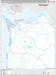 Clatsop County, OR Wall Map