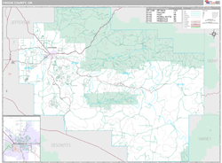 Crook County, OR Wall Map