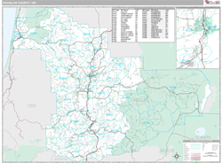Douglas County, OR Wall Map
