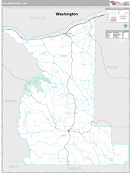 Gilliam County, OR Wall Map