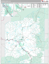 Jackson County, OR Wall Map