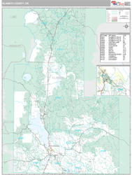 Klamath County, OR Wall Map