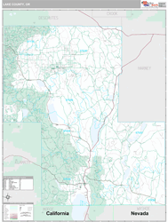 Lake County, OR Wall Map