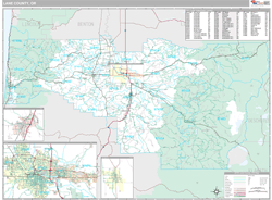 Lane County, OR Wall Map