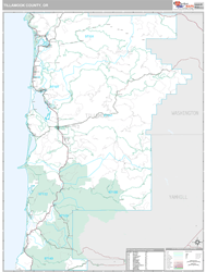 Tillamook County, OR Wall Map