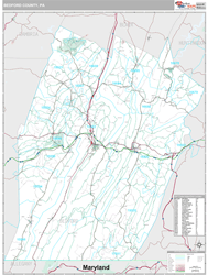 Bedford County, PA Wall Map