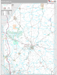 Butler County, PA Wall Map