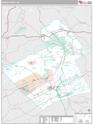 Carbon County, PA Wall Map