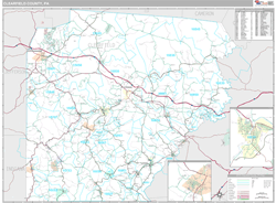 Clearfield County, PA Wall Map