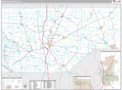 Crawford County, PA Wall Map