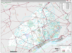 Delaware County, PA Wall Map