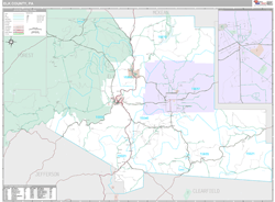 Elk County, PA Wall Map