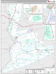 Northumberland County, PA Wall Map