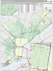 Philadelphia County, PA Wall Map