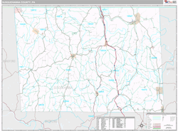 Susquehanna County, PA Wall Map